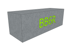 Betonový blok BB6R 1800x600x600 mm